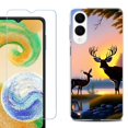 thumbnail image 1 of For Samsung Galaxy S25 Edge 5G Protective Shockproof Phone Case with Tempered Glass Screen Protector, by OneToughShield - Deer Sunset, 1 of 4