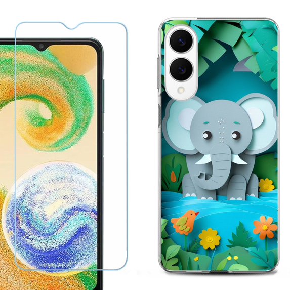 For Samsung Galaxy S25 Edge 5G Protective Shockproof Phone Case with Tempered Glass Screen Protector, by OneToughShield - Elephant Craft