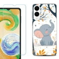 thumbnail image 1 of For Samsung Galaxy S25 Edge 5G Protective Shockproof Phone Case with Tempered Glass Screen Protector, by OneToughShield - Elephant Smile, 1 of 4