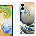 thumbnail image 1 of For Samsung Galaxy S25 Edge 5G Protective Shockproof Phone Case with Tempered Glass Screen Protector, by OneToughShield - Great Wave, 1 of 4