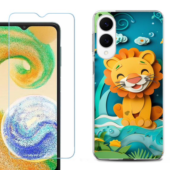 For Samsung Galaxy S25 Edge 5G Protective Shockproof Phone Case with Tempered Glass Screen Protector, by OneToughShield - Lion Craft