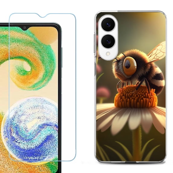 For Samsung Galaxy S25 Edge 5G Protective Shockproof Phone Case with Tempered Glass Screen Protector, by OneToughShield - Little Bee
