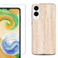 thumbnail image 1 of For Samsung Galaxy S25 Edge 5G Protective Shockproof Phone Case with Tempered Glass Screen Protector, by OneToughShield - Marble/Coffee Tone, 1 of 4