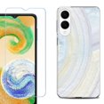thumbnail image 1 of For Samsung Galaxy S25 Edge 5G Protective Shockproof Phone Case with Tempered Glass Screen Protector, by OneToughShield - Marble / Rainbow, 1 of 4
