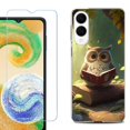 thumbnail image 1 of For Samsung Galaxy S25 Edge 5G Protective Shockproof Phone Case with Tempered Glass Screen Protector, by OneToughShield - Owl Reading, 1 of 4