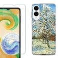 thumbnail image 1 of For Samsung Galaxy S25 Edge 5G Protective Shockproof Phone Case with Tempered Glass Screen Protector, by OneToughShield - Peach Tree Blossom, 1 of 4