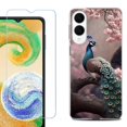 thumbnail image 1 of For Samsung Galaxy S25 Edge 5G Protective Shockproof Phone Case with Tempered Glass Screen Protector, by OneToughShield - Peacock Flower, 1 of 4