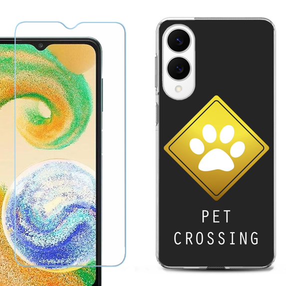 For Samsung Galaxy S25 Edge 5G Protective Shockproof Phone Case with Tempered Glass Screen Protector, by OneToughShield - Pet Crossing