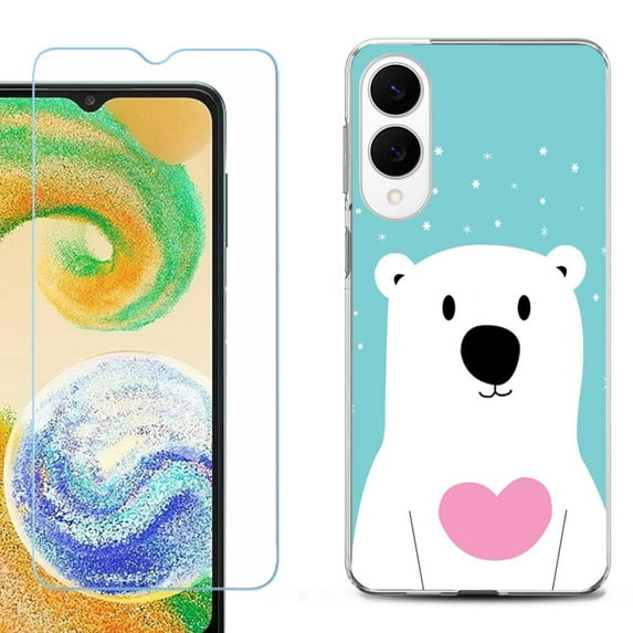 For Samsung Galaxy S25 Edge 5G Protective Shockproof Phone Case with Tempered Glass Screen Protector, by OneToughShield - Pola Bear