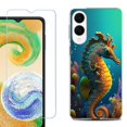 thumbnail image 1 of For Samsung Galaxy S25 Edge 5G Protective Shockproof Phone Case with Tempered Glass Screen Protector, by OneToughShield - Seahorse, 1 of 4