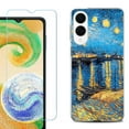 thumbnail image 1 of For Samsung Galaxy S25 Edge 5G Protective Shockproof Phone Case with Tempered Glass Screen Protector, by OneToughShield - Starry Night Rhone, 1 of 4