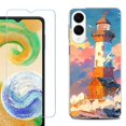 thumbnail image 1 of For Samsung Galaxy S25 Edge 5G Protective Shockproof Phone Case with Tempered Glass Screen Protector, by OneToughShield - Sunset Beacon, 1 of 4