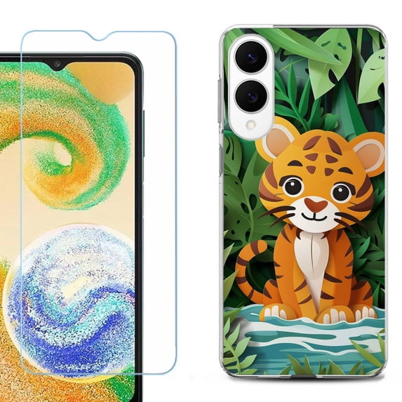 For Samsung Galaxy S25 Edge 5G Protective Shockproof Phone Case with Tempered Glass Screen Protector, by OneToughShield - Tiger Craft