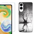 thumbnail image 1 of For Samsung Galaxy S25 Edge 5G Protective Shockproof Phone Case with Tempered Glass Screen Protector, by OneToughShield - Tree BW, 1 of 4