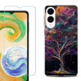 thumbnail image 1 of For Samsung Galaxy S25 Edge 5G Protective Shockproof Phone Case with Tempered Glass Screen Protector, by OneToughShield - Tree of Life, 1 of 4