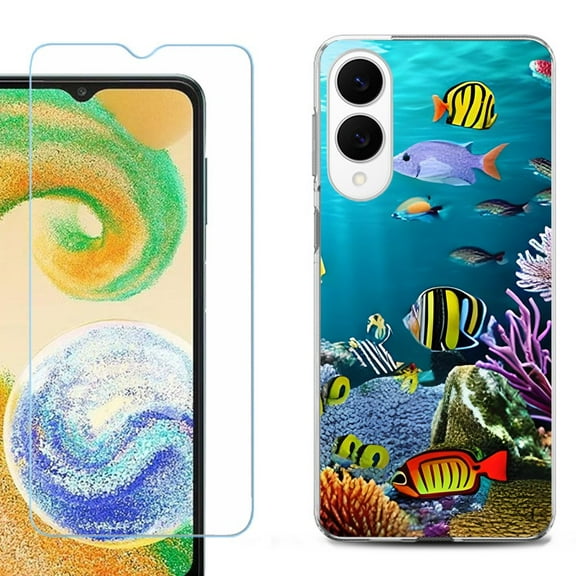 For Samsung Galaxy S25 Edge 5G Protective Shockproof Phone Case with Tempered Glass Screen Protector, by OneToughShield - Underwater
