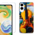 thumbnail image 1 of For Samsung Galaxy S25 Edge 5G Protective Shockproof Phone Case with Tempered Glass Screen Protector, by OneToughShield - Violin, 1 of 4