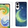 thumbnail image 1 of For Samsung Galaxy S25 Edge 5G Protective Shockproof Phone Case with Tempered Glass Screen Protector, by OneToughShield - Whimsical Moon, 1 of 4