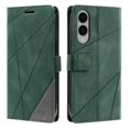 thumbnail image 1 of For Samsung Galaxy S25 Edge 5G Wallet Phone Case With Card Holder Magnetic Closure Folio Splicing PU Leather Flip Case,Green,For Galaxy S25 Edge 5G, 1 of 7