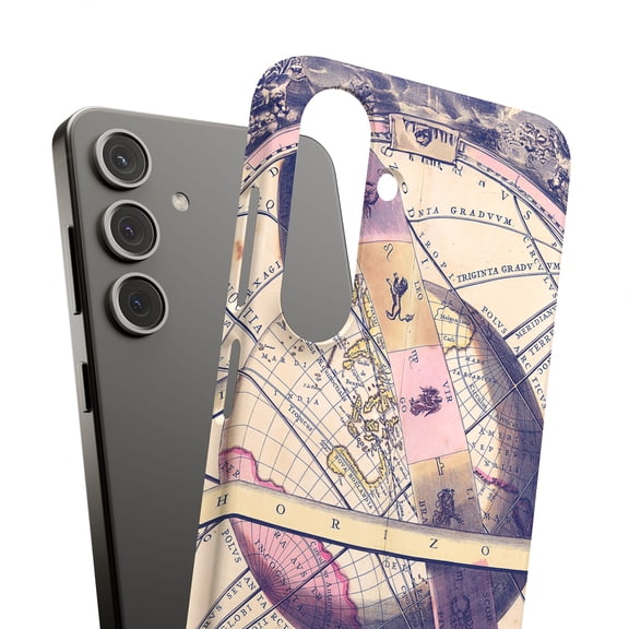 For Samsung Galaxy S25, Hard Shell, Antique Globe Print, USA