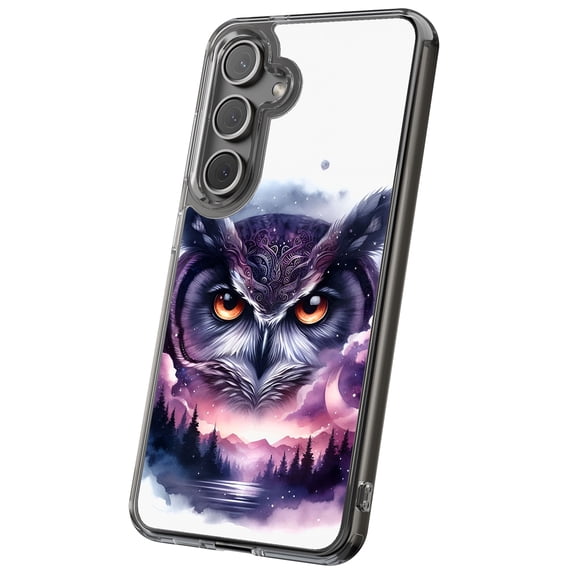 For Samsung Galaxy S25, Hybrid Clear, Mysterious Owl Print, USA