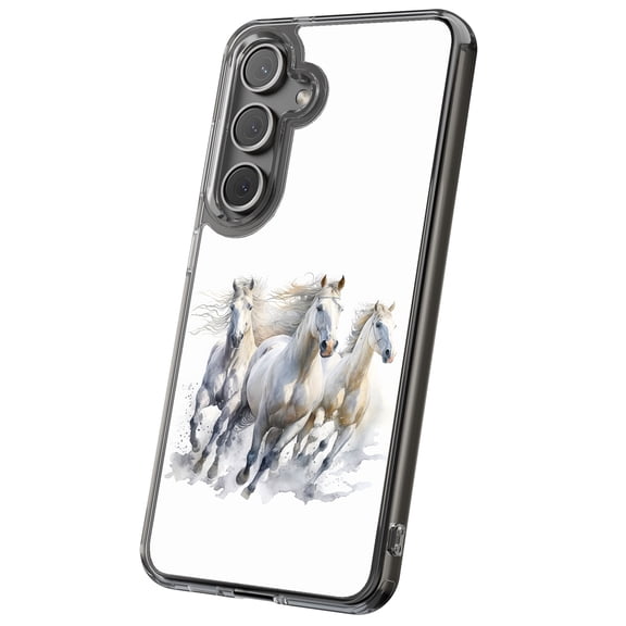 For Samsung Galaxy S25, Hybrid Clear, Galloping Grace Print, USA