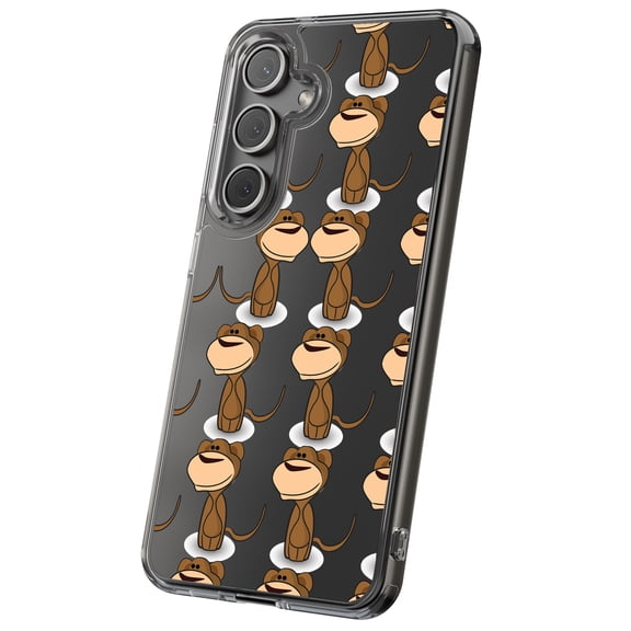 For Samsung Galaxy S25, Hybrid Clear, Monkey 1 Zodiac Print, USA