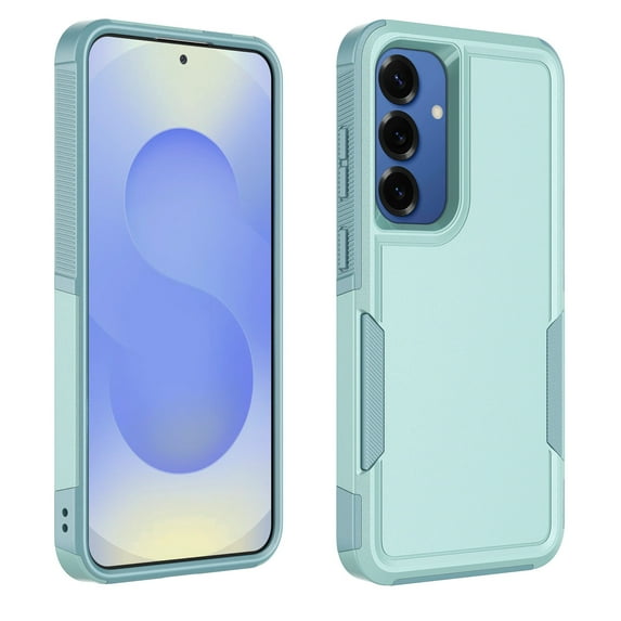 For Samsung Galaxy S25 Phone Case, Ebizware Shockproof Case Military Grade Heavy Duty Full Body Protection Rugged Cover for Galaxy S25, Mint Green