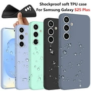 For Samsung Galaxy S25 Plus Case Silicone Cover, Tekcoo Shockproof Rugged Soft Gel Rubber Ultra Slim Protective Cover Anti-Scratch Microfiber Lining Cute Phone Case for Galaxy S25 Plus- Purple