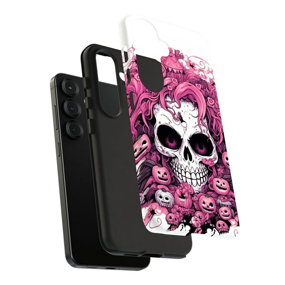 For Samsung Galaxy S25 Plus, Dual-Layer, Halloween Skull Print, USA