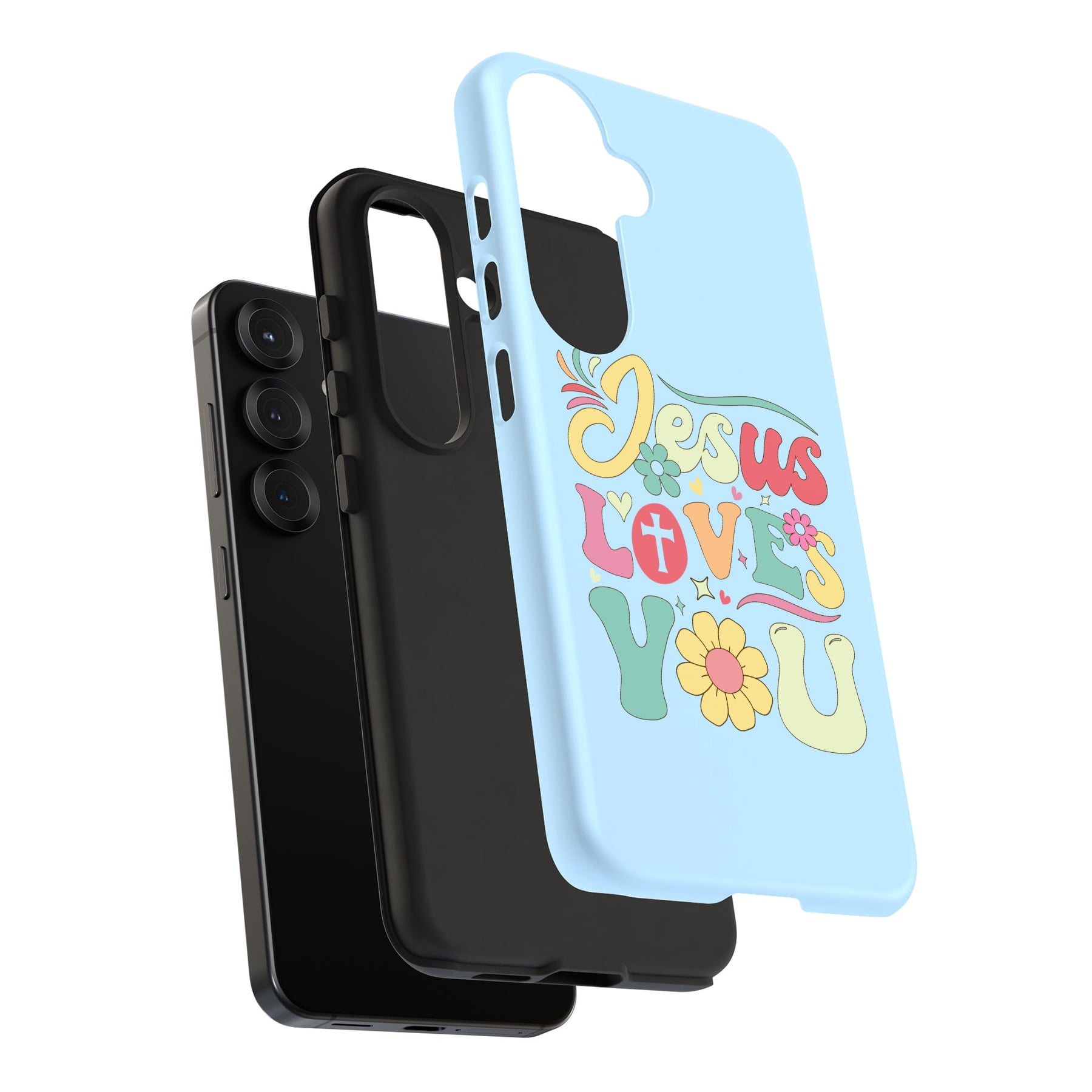 For Samsung Galaxy S25 Plus, Dual-Layers Rugged Case, Jesus Love U 3 ...