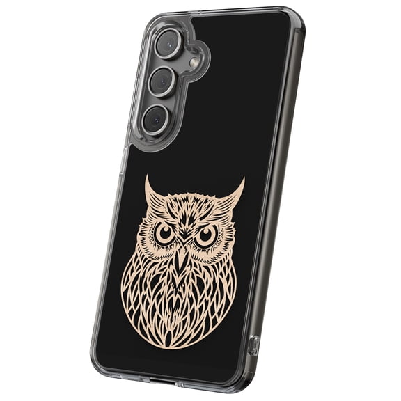 For Samsung Galaxy S25 Plus, Hybrid Clear, Owl Silhouette Print, USA