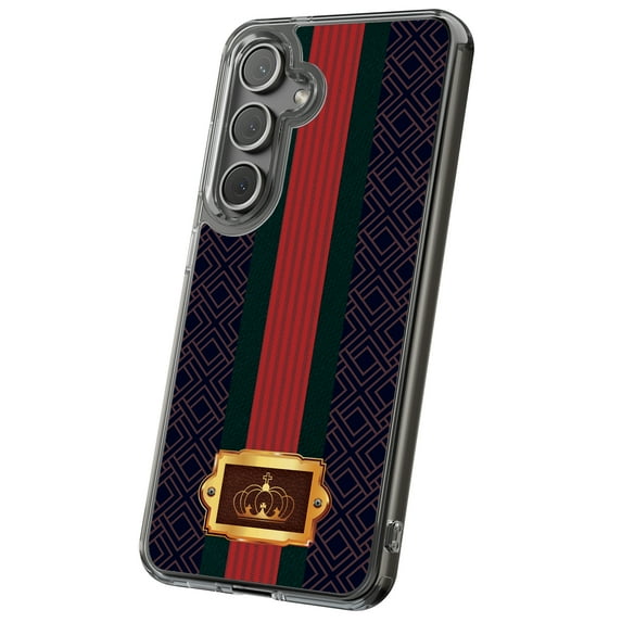 For Samsung Galaxy S25 Plus, Hybrid Clear, Royal Ribbon Print, USA