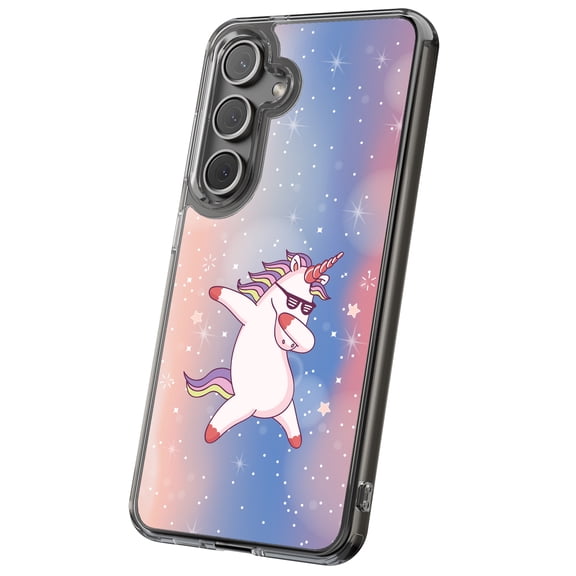 For Samsung Galaxy S25 Plus, Hybrid Clear, Unicorn Dab Print, USA