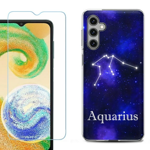 For Samsung Galaxy S25+ / S25 Plus 5G Phone Case Cover, Shockproof Case with Tempered Glass Screen Protector, by OneToughShield - Aquarius