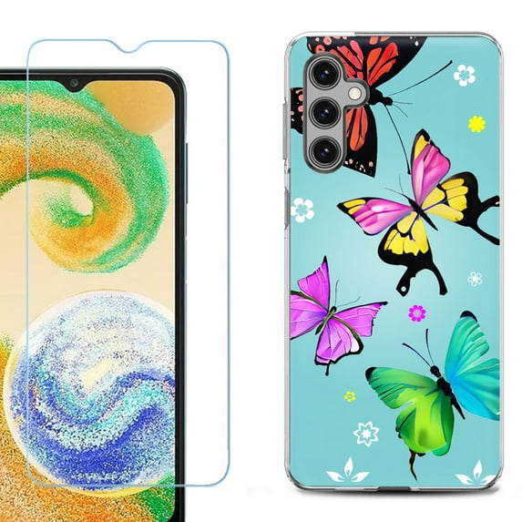 For Samsung Galaxy S25+ / S25 Plus 5G Phone Case Cover, Shockproof Case with Tempered Glass Screen Protector, by OneToughShield - Butterfly