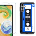 thumbnail image 1 of For Samsung Galaxy S25+ / S25 Plus 5G Phone Case Cover, Shockproof Case with Tempered Glass Screen Protector, by OneToughShield - Cassette Blue, 1 of 4