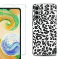 thumbnail image 1 of For Samsung Galaxy S25+ / S25 Plus 5G Phone Case Cover, Shockproof Case with Tempered Glass Screen Protector, by OneToughShield - Cheetah B/W, 1 of 4