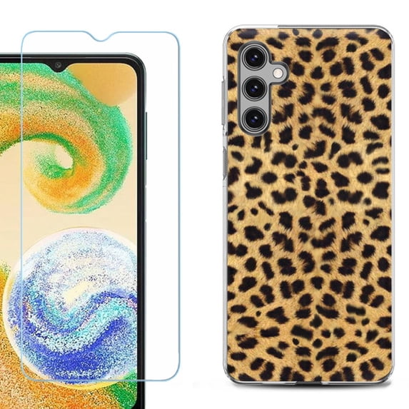 For Samsung Galaxy S25+ / S25 Plus 5G Phone Case Cover, Shockproof Case with Tempered Glass Screen Protector, by OneToughShield - Cheetah Gold/Black
