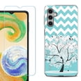 thumbnail image 1 of For Samsung Galaxy S25+ / S25 Plus 5G Phone Case Cover, Shockproof Case with Tempered Glass Screen Protector, by OneToughShield - Chevron/Tree, 1 of 4