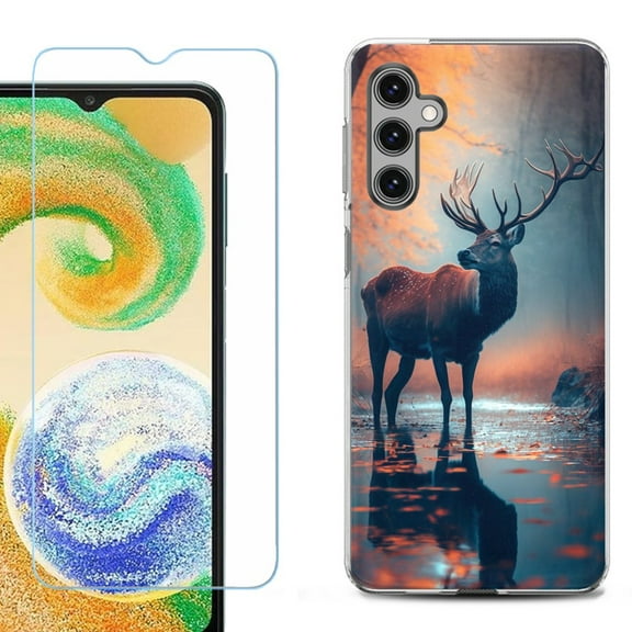 For Samsung Galaxy S25+ / S25 Plus 5G Phone Case Cover, Shockproof Case with Tempered Glass Screen Protector, by OneToughShield - Deer Autumn