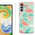 thumbnail image 1 of For Samsung Galaxy S25+ / S25 Plus 5G Phone Case Cover, Shockproof Case with Tempered Glass Screen Protector, by OneToughShield - Flamingo, 1 of 4