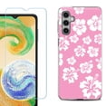 thumbnail image 1 of For Samsung Galaxy S25+ / S25 Plus 5G Phone Case Cover, Shockproof Case with Tempered Glass Screen Protector, by OneToughShield - Hibiscus Pink, 1 of 4