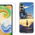thumbnail image 1 of For Samsung Galaxy S25+ / S25 Plus 5G Phone Case Cover, Shockproof Case with Tempered Glass Screen Protector, by OneToughShield - Lavender Summer, 1 of 4