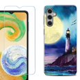 thumbnail image 1 of For Samsung Galaxy S25+ / S25 Plus 5G Phone Case Cover, Shockproof Case with Tempered Glass Screen Protector, by OneToughShield - Lighthouse Moon, 1 of 4