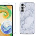thumbnail image 1 of For Samsung Galaxy S25+ / S25 Plus 5G Phone Case Cover, Shockproof Case with Tempered Glass Screen Protector, by OneToughShield - Marble / Clouds, 1 of 4