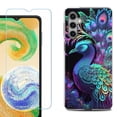thumbnail image 1 of For Samsung Galaxy S25+ / S25 Plus 5G Phone Case Cover, Shockproof Case with Tempered Glass Screen Protector, by OneToughShield - Neon Peacock, 1 of 4