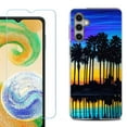 thumbnail image 1 of For Samsung Galaxy S25+ / S25 Plus 5G Phone Case Cover, Shockproof Case with Tempered Glass Screen Protector, by OneToughShield - Palmtree, 1 of 4