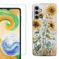 thumbnail image 1 of For Samsung Galaxy S25+ / S25 Plus 5G Phone Case Cover, Shockproof Case with Tempered Glass Screen Protector, by OneToughShield - Pastel Sunflowers, 1 of 4