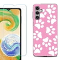 thumbnail image 1 of For Samsung Galaxy S25+ / S25 Plus 5G Phone Case Cover, Shockproof Case with Tempered Glass Screen Protector, by OneToughShield - Pet Paw/ Pink, 1 of 4